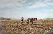 Mikhail Klodt In the Ploughed Field France oil painting artist